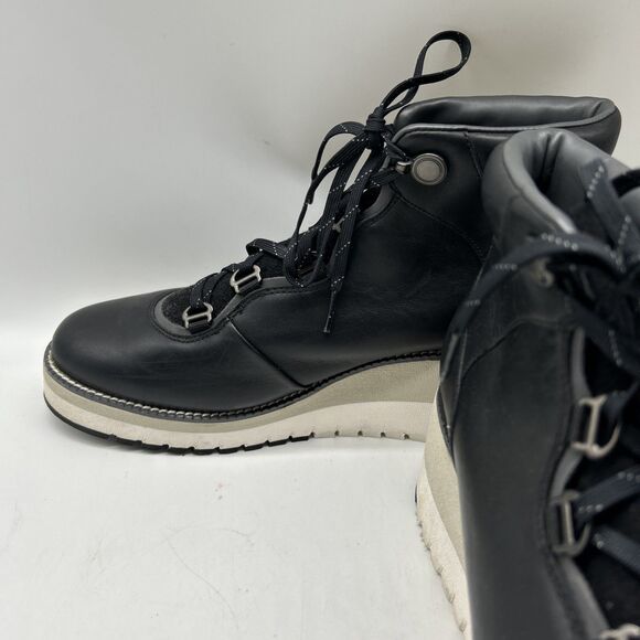 Cole Haan Ankle Booties Womens 11B Zerogrand City Wedge‎ Black Leather - Picture 7 of 10